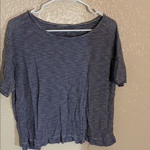 Striped off the shoulder shirt